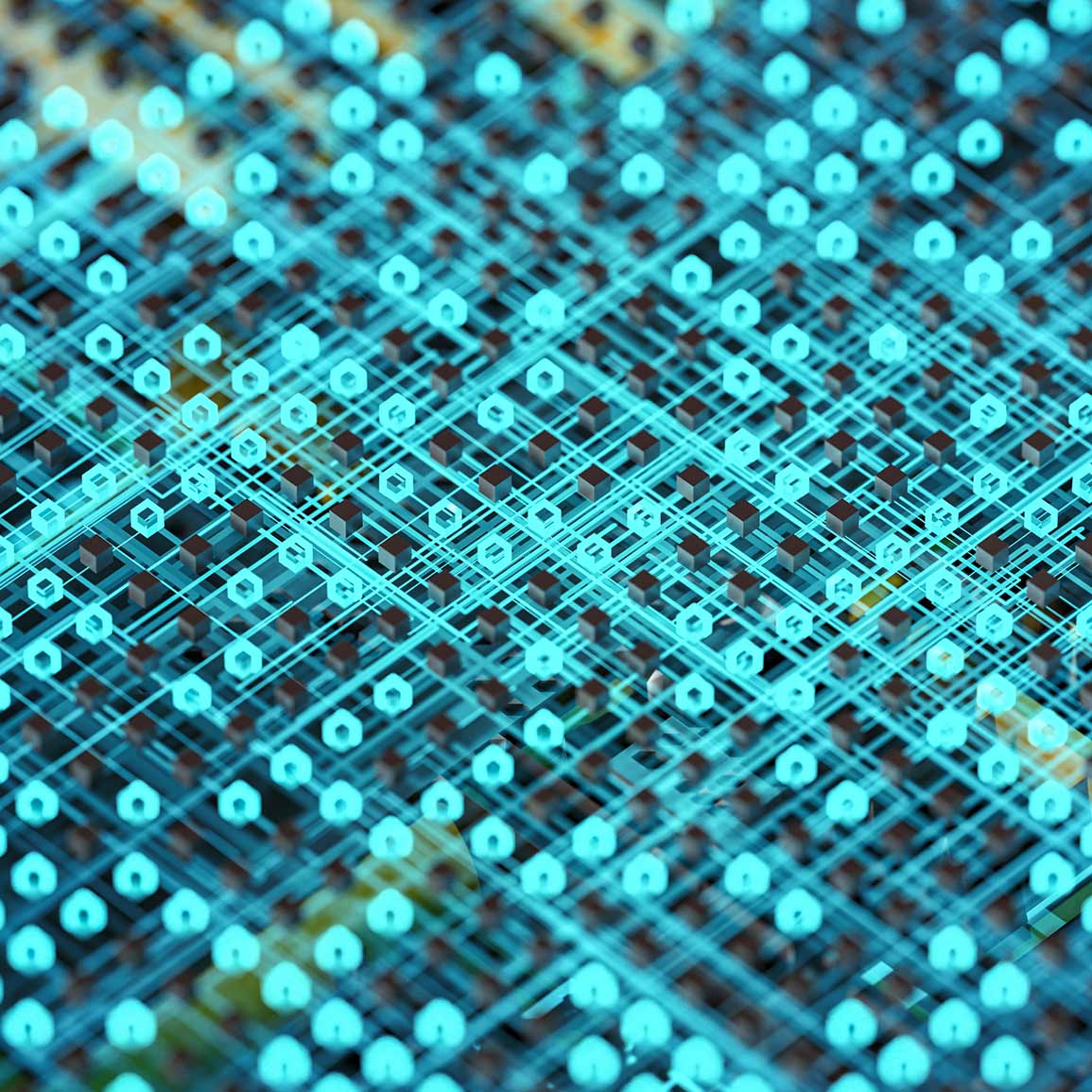 blue abstract visual of blockchain technology