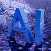 AI graphic purple and blue