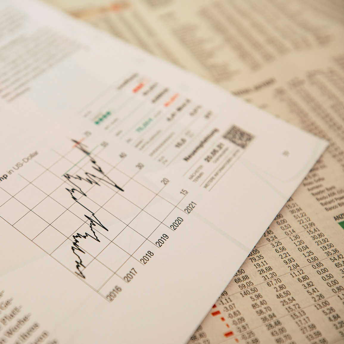 Newspaper graph image
