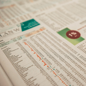 Newspaper reflecting fund list