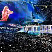 Longshot photo of Taylor Swift in concert in 2024